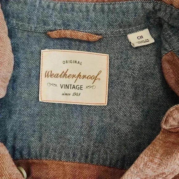 Weatherproof Collar Flannel Button Down Shirt Size S - Picture 6 of 8